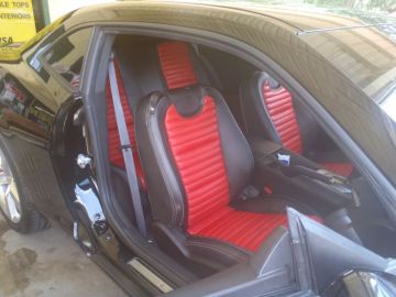 2010 SS Camaro Sporting Red Ostrich Inserts 