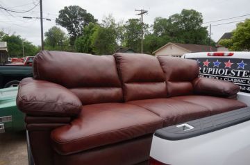 Brown Leather Couch _1