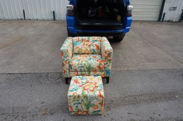 Flower Chair & Ottoman_1