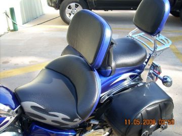 Flame Effects Motorcycle Seat by 5 Star Upholstery